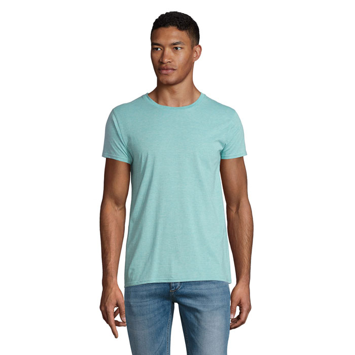 Tshirt coton bio promotionnel homme 150g - CRUSADER vert clair chiné